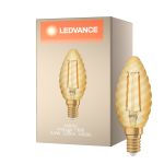 Ledvance Vintage 1906 LED E14 Candle Gold 2.5W 220lm - 824 Extra Warm White | Replaces 25W
