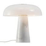 DFTP by Nordlux Table Lamp Glossy Marble and Glass White | 320mm - Suitable for 1x E27