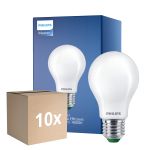Multipack 10x Philips MASTER LED Bulb Ultra Efficient E27 Pear Frosted 7.3W 1535lm - 840 Cool White | Replaces 100W