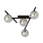 Emibig Ceiling Light Smart Steel Black | Suitable for 4x E14 - Max 10W