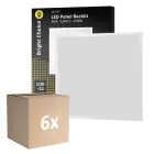 Multipack 6x Bright Choice LED Panel Backlit 36W 3240lm - 840 Cool White | 60x60cm - UGR 