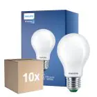 Multipack 10x Philips MASTER LED Bulb Ultra Efficient E27 Pear Frosted 7.3W 1535lm - 840 Cool White | Replaces 100W