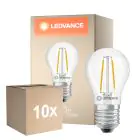 Multipack 10x Ledvance Classic LED E27 Pear Filament Clear 1W 136lm - 827 Extra Warm White | Replaces 15W