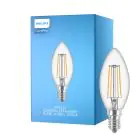 Philips Corepro LED Candle E14 Filament Clear 4.3W 470lm - 827 Extra Warm White | Replaces 40W