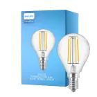 Philips Corepro LED Lustre E14 Ball Filament Clear 4.3W 470lm - 827 Extra Warm White | Replaces 40W