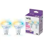 Duopack 2x WiZ Smart LED Spot GU10 PAR16 5W 400lm 36D | Best Colour Rendering - Dimmable - Replaces 50W