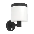 Eglo Wall Light Pantete Solar Black 7W 790lm - 830 Warm White | IP65 - Motion Sensor